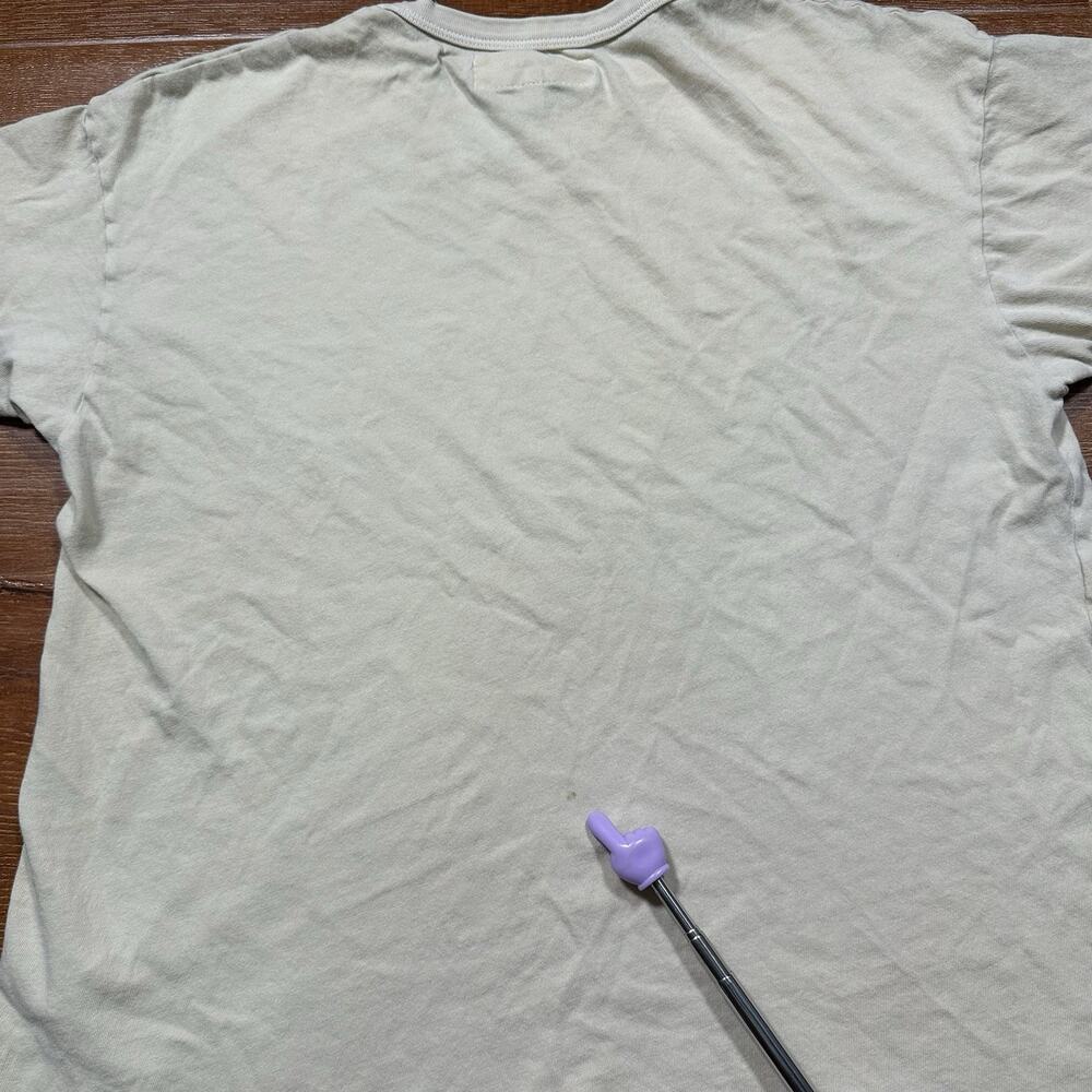 THE GREAT. Beige Cotton Tee with White Swan Graphic - Picture 6 of 13